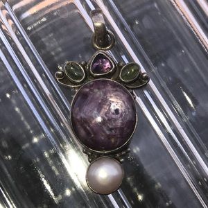 Sterling Silver Star Ruby Pendant